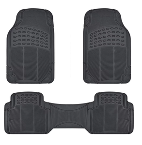 Ensemble de 3 tapis de sol en caoutchouc robustes pour voiture, SUV, fourgonnette et <span class=keywords><strong>camion</strong></span>, protection contre toutes les intempéries, ajustement universel, gris - Product Image 3