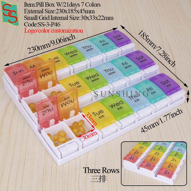 P46 Pill Box W/21days