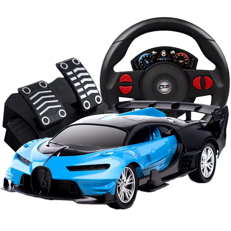 1/12 Scale Simulation 4WD Game Steering Gravity Sensing 4x4 Steering Wheel PedalGamepad RC Toys Car for Kids