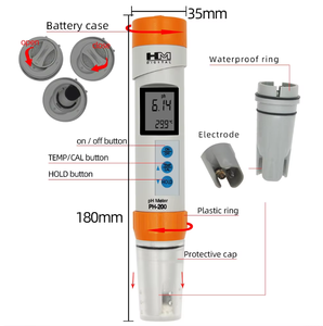 पेन तापमान परीक्षक के लिए डिजिटल प्लास्टिक <span class=keywords><strong>ph</strong></span> मीटर, वॉटरप्रूफ स्वचालित कैलिब्रेशन पोर्टेबल एचपीएम - Product Image 4