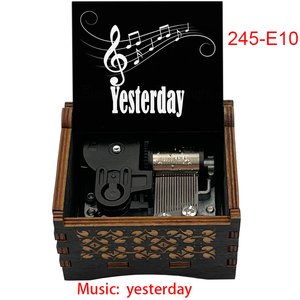 Famosa melodía ayer caja de música de cuerda de madera 18 notas Clockwork banda de Rock británica recuerdo especial Fans regalos de navidad - Product Image 6