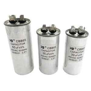 2022 New CBB65 450 AC Motor Run Air Conditioner Capacitor Aluminum Case 50/60Hz Manufactory Capacitor