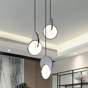 Lustre d'art de luxe à tête unique de style nordique, luminaire créatif pour bar, comptoir, restaurant, luminaire suspendu minimaliste postmoderne - Product Image 3