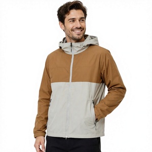 Blouson Bomber <span class=keywords><strong>Homme</strong></span> Vizzavona Pass II Streetwear en Nylon avec Fermeture Éclair Gris Sable à Capuche Imprimé Décoloré - Product Image 1