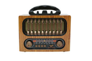 Vofull Nhà Máy Giá xách tay retro phong cách loa siêu trầm FM Đài phát thanh bằng gỗ không dây USB Loa - Product Image 2