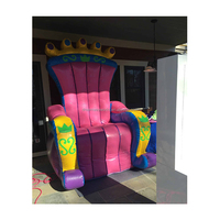 Silla Inflable de Princesa en Oferta 2025, Trono Inflable para Fiesta de Cumpleaños de Hija