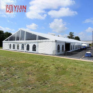 Tentes de réception et chapiteaux en PVC blanc pour grands événements, extérieur, mariage, fête, dimensions variées : 15x30m, 20x30m, 20x50m, 30x50m, 40x100m - Product Image 4