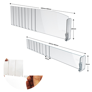 Hot-selling Hookei Shelf Dividers with Fixing Rail Transparent Acrylic Dividers for Closet Support Custom Service - Product Image 5