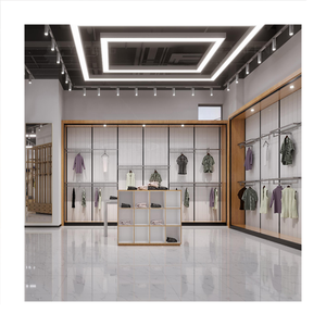 Promoción Metal <span class=keywords><strong>Zara</strong></span> Tienda de ropa Racks Display Glass Rack para Boutique Ropa de <span class=keywords><strong>moda</strong></span> Display Rack - Product Image 4