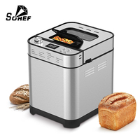 SOHEF Máquina para Hacer Pan Eléctrica de 700W y 2.5LB, Automática, 25 Programas, Pan Sin Gluten/Artesanal, Temporizador Inteligente, Para el Hogar