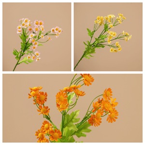 CallaFloral Fleurs artificielles de camomille orange en tissu tressé pour décorations de mariage, style INS, fabricants transfrontaliers - Product Image 3