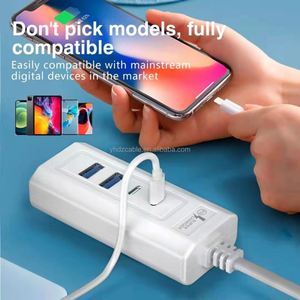 Cargador de Escritorio USB C PD de 20W con Múltiples Puertos para iPhone, Samsung, Android, Adaptador de Viaje USB Portátil Universal - Product Image 3