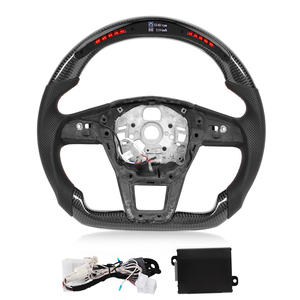 Accessoires de voiture de volant d'affichage à LED de cuir de fibre de carbone pour <span class=keywords><strong>Audi</strong></span> C8 A6 S6 <span class=keywords><strong>RS6</strong></span> A7 S7 RS7 2019 - Product Image 2