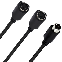 Fabricant Répartiteur Y personnalisé Mini DIN 4 broches mâle vers femelle Câble d'alimentation AV S-vidéo