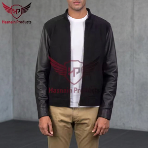 Latest Men's Winter <b>Suede</b> <b>Leather</b> <b>Jacket</b> Hooded Casual Biker Style with Padded Shoulder and Pocket Decoration - Product Image 3