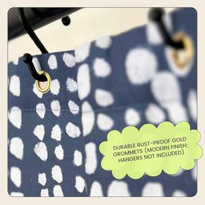 ม่านห้องน้ำลายชิโบริสีฟ้าสไตล์โบฮีเมียนลายจุด3D เรขาคณิตลายจุดดีไซน์แบบกำหนดเองสำหรับตกแต่งบ้านห้องน้ำ - Product Image 4