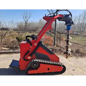 Mini Digger Walk Behind Skid Steer <strong>Loader</strong> with <strong>Grapple</strong> <strong>Fork</strong> - Product Image 2
