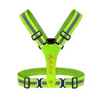 LED-Lichtreflektorweste, Nachtlauf-Reflektorjacke, Hochelastische Outdoor-Radfahrer-Sicherheitsweste, Auf Lager