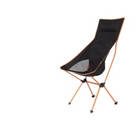 Chaise pliante de loisirs à dossier haut en aluminium aéronautique et acier épaissi, chaise de camping portable avec housse en tissu renforcé