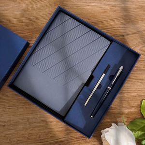 Juego de Regalos Corporativos Personalizables, Agenda de Cuero PU con Tapa Dura A5, Cuaderno Planificador con Bolígrafo y Caja para Oficina, Artículos Promocionales - Product Image 1