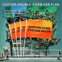 Drapeau à agiter personnalisé en polyester de qualité supérieure avec bâton, mini-drapeaux promotionnels imprimés numériquement aux couleurs vives, vente en gros directe d'usine