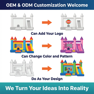 Castello Gonfiabile per Uso Interno ed Esterno con Scivolo d'Acqua Combo Casa Rimbalzante con Ventilatore per Bambini - Product Image 5