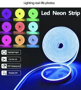Bande lumineuse néon RGB multicolore pour jeux, synchronisation musicale, 5 m, étanche, flexible, lumière ambiante pour streaming Twitch - Product Image 4