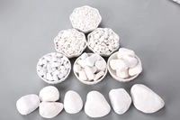 Fournisseur d'usine, gravier rond naturel de jardin, blanc neige, galets, en vente