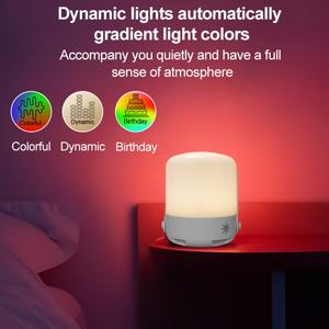 Lampe de chevet LED RGB pour enfants, rechargeable par USB, veilleuse de chambre d'enfant avec capteur tactile, télécommande, variateur d'intensité, en ABS et PC, aide au sommeil pour usage domestique - Product Image 4