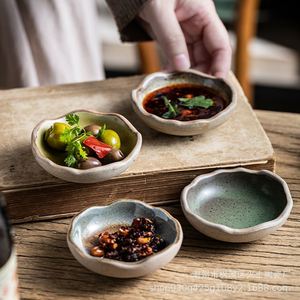 Japanese Style Mountain Retro Clay Seasoning Dish Hot Pot Dipping Dish - Product Image 3