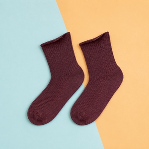 BOHOPANNA Chaussettes basiques pour enfants Rosewood Taille 5 6Y Coton de qualité supérieure Doux Flexible Respirant Confortable Parfait pour les activités quotidiennes - Product Image 4