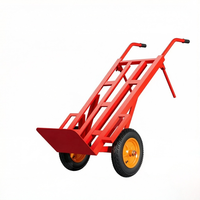Troli Platform Industri Lipat Baja Merah 2 Roda Kapasitas Muat 200kg untuk Mobilitas Mudah