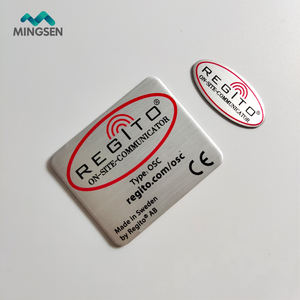 ملصق معدني شعار العلامة التجارية المخصصة نحى الفولاذ المقاوم للصدأ الذاتي لاصق لوحة اسم معدنية - Product Image 2