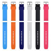 Vente en gros Bracelet en silicone de haute qualité 18 mm 20 mm 22 mm Blanc Bleu Noir Orange Bracelet de montre intelligente pour Apple Samsung Rolex