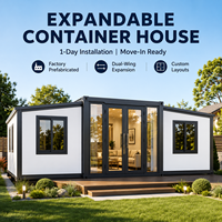 Maison préfabriquée modulaire pliable et extensible pour projets d'habitation commerciale