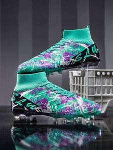 Chaussures de football toutes saisons en gros, nouveau style pour adolescents et hommes, entraînement sportif, tige en PU, doublure en coton, semelle en caoutchouc - Product Image 5