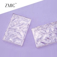 10 Pan Rectangle Logo Personnalisé Compact Fard À Paupières Palette Cas Unique Non-lisse Surface En Plastique Cas De Maquillage