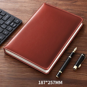 Hot Sale <strong>Custom</strong> PU Leather Cover Hardcover <strong>Notebook</strong> Meeting <strong>Notebook</strong> A5 Customized Thermal Binding <strong>Notebook</strong> - Product Image 1