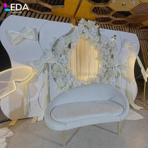 อุปกรณ์จัดงานแต่งงานในร่ม LEDA ฉากหลังสีขาวแบบกำหนดเอง ฉากอะคริลิค LED แบบถอดประกอบได้สำหรับงานวันเกิด - Product Image 3
