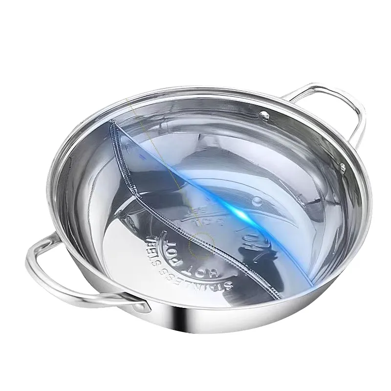 Kitchen Cooking Chinese Induction Hotpot Induction Cooker Chinese Pan 34 cm 304 Stainless Steel Double Flavor Hot Pot