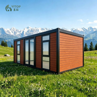 Maisons conteneurs pliables et extensibles de 10, 20, 30 et 40 pieds, préfabriquées, avec toilettes et cuisine, pour la maison