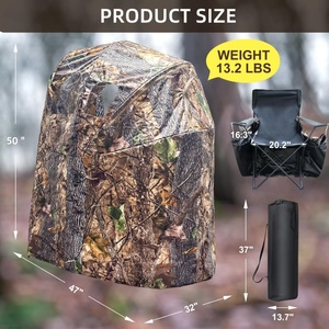 Tente pop-up étanche portable sac <span class=keywords><strong>de</strong></span> transport aveugle au sol transparent pour cerf dinde <span class=keywords><strong>chasse</strong></span> Type <span class=keywords><strong>de</strong></span> piège à animaux pour une utilisation en extérieur - Product Image 4