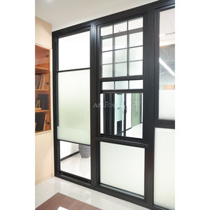 AMJ NFRC Aluminum Double Hung <strong>Windows</strong> With Decorative Grilles Colonial Style Vertical Sliders For Traditional Villa - Product Image 2