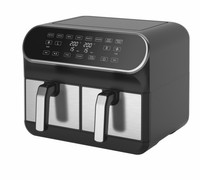 Friteuse à air numérique tactile multifonction à double panier indépendant 4L+4L, 2 compartiments