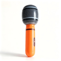 Microphone gonflable en PVC, pour fêtes sur le thème des concerts musicaux, décorations de scène et d'anniversaire, couleurs personnalisées disponibles