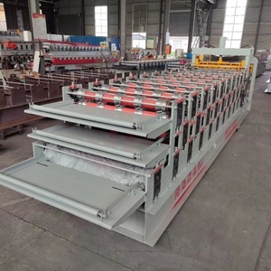 آلة تشكيل الصفائح المعدنية ثلاثية الطبقات لمواد البناء عالية المبيعات مع مكونات المحرك الأساسية - Product Image 4