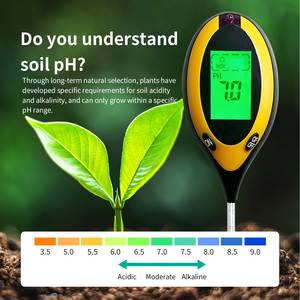 Professional 4 in 1 Temperature Moisture PH Sunlight <strong>Soil</strong> <strong>Test</strong> Meter Backlight LCD Display <strong>Soil</strong> Moisture Meter - Product Image 2
