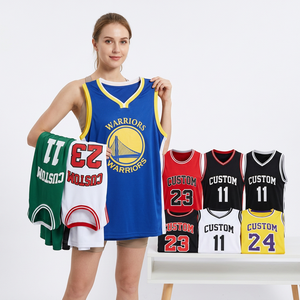 Camiseta de Baloncesto Personalizada Abra Sports para Mujer, Cuello en V, Sin Mangas, Malla 100% Poliéster, Transpirable, Números del Equipo Impresos por Transferencia de Calor - Product Image 2