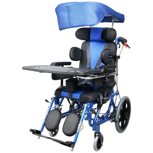 รถเข็นวีลแชร์แบบพับได้ รุ่น HP 9587 สีฟ้า น้ำหนักเบา ปรับพนักพิงได้ สำหรับเด็กและผู้ใหญ่ - Product Image 2
