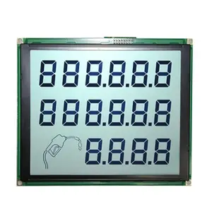 Özel 22 haneli 886 776 664 segment yakıt pompası ekran lcd modülü için yakıt dağıtıcı